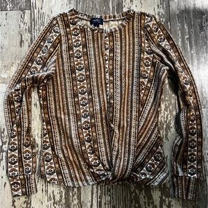 Daytrip Girl’s Twist Front Long Sleeve Top Size Youth Small